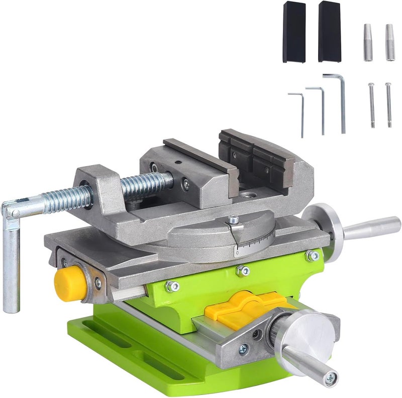 BHTOP Cross Slide Drill Vise 2 Way X-Y Compound Vise, Multifunction Worktable Milling Working Table Milling Machine, Cross Slide Mill Drill Press Milling Vise - Image 1